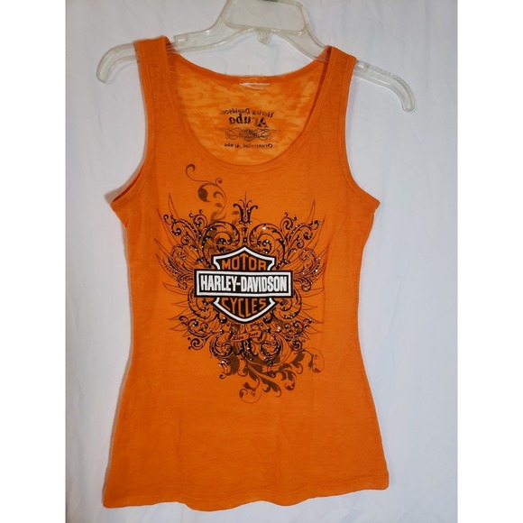 Harley-Davidson Tops - Women's Harley Davidson Orange Aruba Tank Top Size S